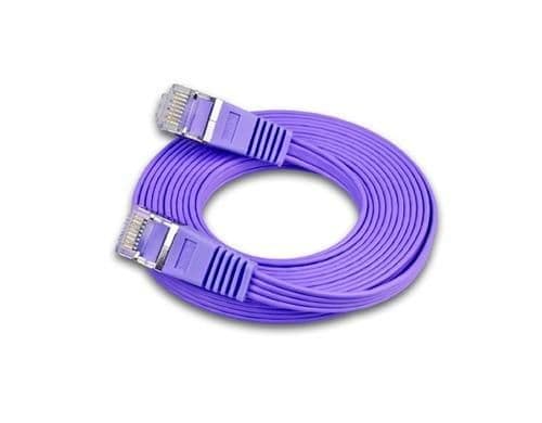 KAT6 slimpatch-kaapeli, U/UTP, litteä, violetti