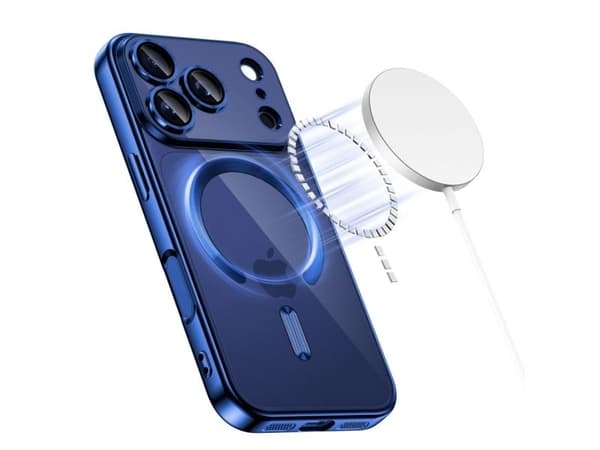 Tech-Protect MagFlex MagSafe-deksel for iPhone 17 Pro Max - Clear Navy Blue
