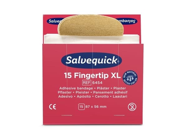Salvequick Fingertip Plaster XL refill - 15 plåster x 6 refill