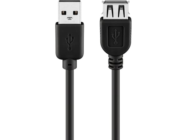 Goobay 68905, 5 m, USB A, USB A, USB 2.0, Sort