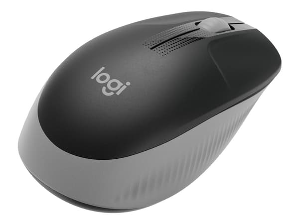 Logitech M190 - Mus - optisk - 3 knapper - trådløs - USB trådløs mottaker - mellomgrå