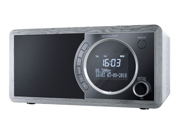 Sharp DR-450 - DAB-radio - 3 Watt (Total) - grå