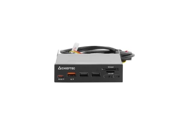 Chieftec CRD-908H - Kortleser - 2-i-1 - 3,5" (SD, microSD) - USB 3.2 Gen 1 / USB-C