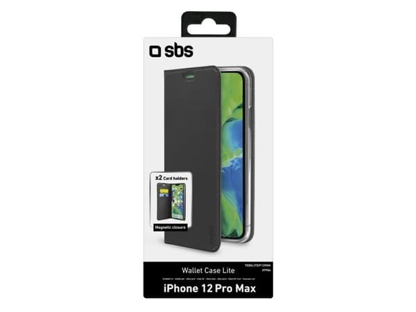 SBS TEBKLITEIP12PMK, Plånbok, Apple, IPHONE 12 PRO MAX, Svart