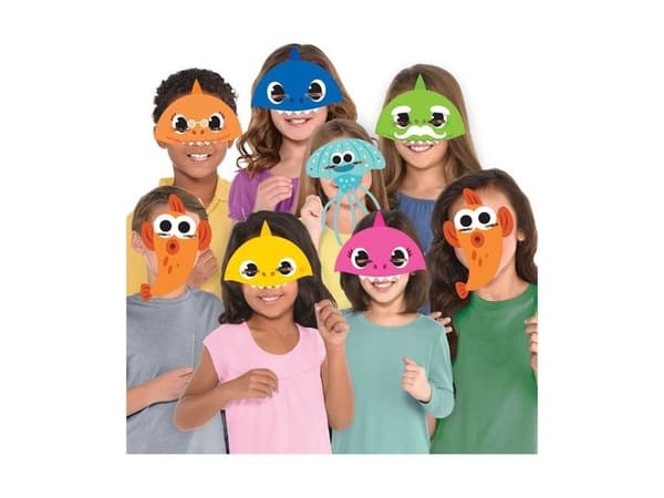 Baby Shark masker, 8 stk.