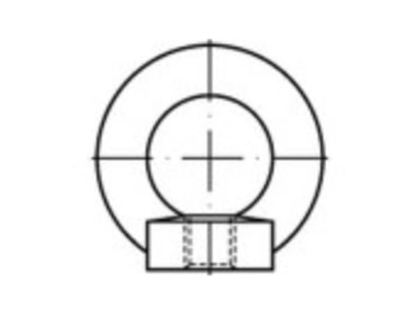 TOOLCRAFT ringmuttere M20 DIN 582 A4 rustfritt stål 5 stk