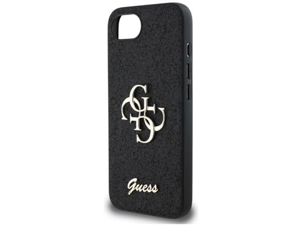Etui Guess Fixed Glitter Big 4G do       iPhone 16e czarny