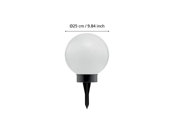 EGLO SOLAR SPIKE VIT BOLL Ø250