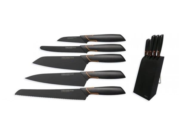 Fiskars - Knivblokk og knivsett - 5 stk.