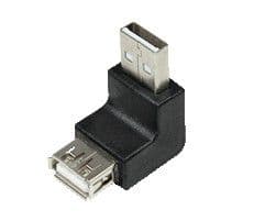 LogiLink - USB-adapteri - USB (han) til USB (hun) - USB 2.0 - 90° stikforbindelse, formet - sort
