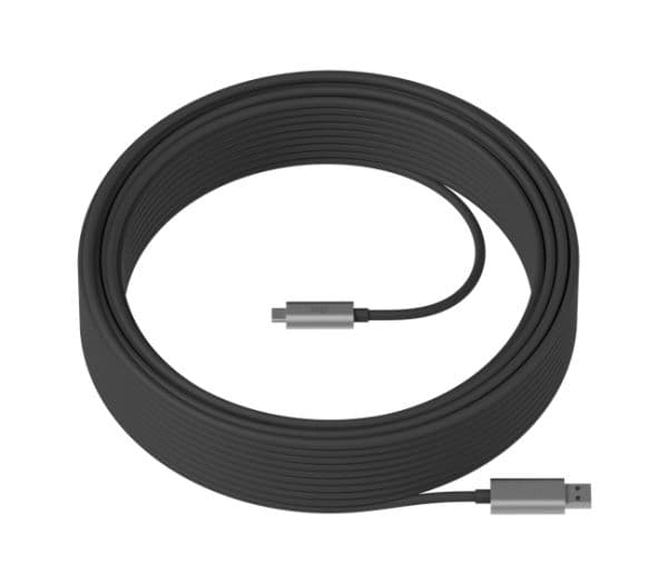 Logitech Strong - USB-kabel - USB typ A (hane) till USB-C (hane) - USB 3.2 Gen 2 - 25 m - plenum, Active Optical Cable (AOC) - för Room Solution Hu...