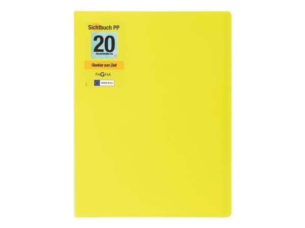 Pagna 21012-17, Project folder, A4, Polypropeeni (PP), Lime, 20 taskua, 1 kpl