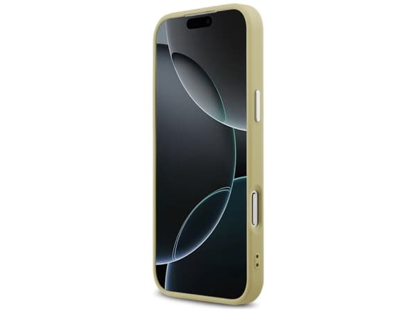 Guess Glitter Triangle Logo MagSafe Case for iPhone 17 Pro Max - Gold