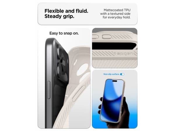 Spigen iPhone 2026 Pro Max/ 17 Pro Max Liquid Air Natural Titanium, Mobilskal, Apple