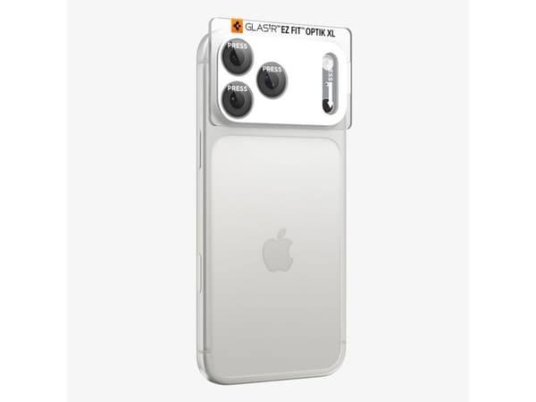 Spigen Optik Pro XL EZ Fit, Apple, iPhone 18 Pro Max, Reptålig, Dammresistent, Silver, 1 styck