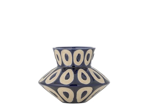 BLOOMINGVILLE Bashir vase, blå, steingods