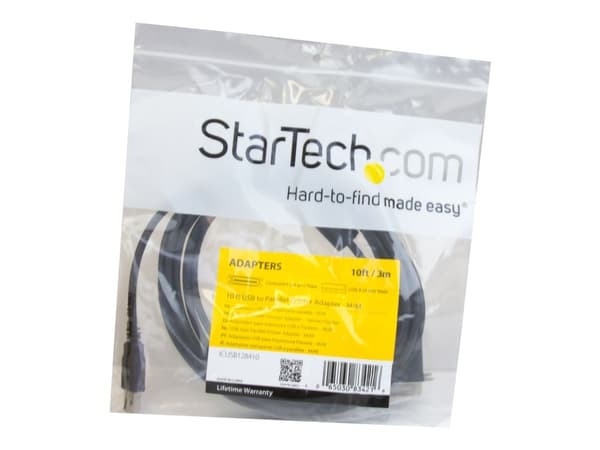StarTech.com 10 ft USB to Parallel Printer Adapter - M/M - USB to ieee 1284 - USB to centronics - USB to Parallel Cable (ICUSB128410) - Rinnakkaiss...