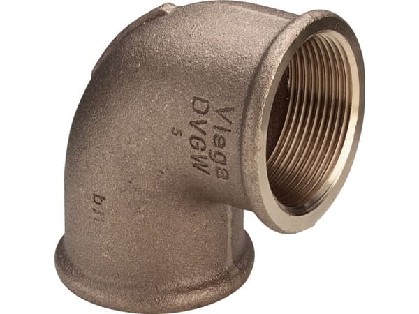 VIEGA Angle 1" redware 90 asteen kanta/kanta