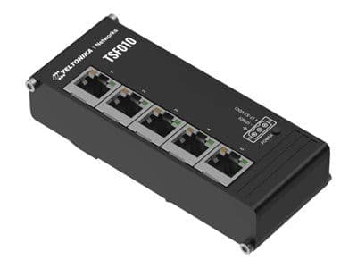 Teltonika TSF010 - Switch - ohanterad - 5 x 10/100 - DIN-skenmonterbar