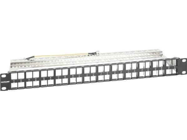 Intellinet 48-porters patchpanel, skjermet og uutstyrt, 1 U