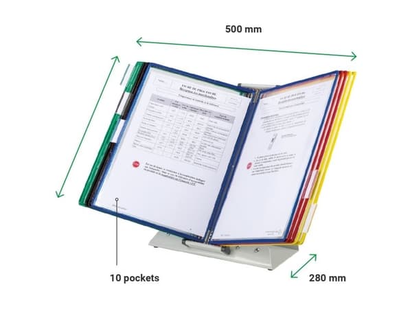Tarifold Table Display A4 30 taskua lajiteltuja värejä