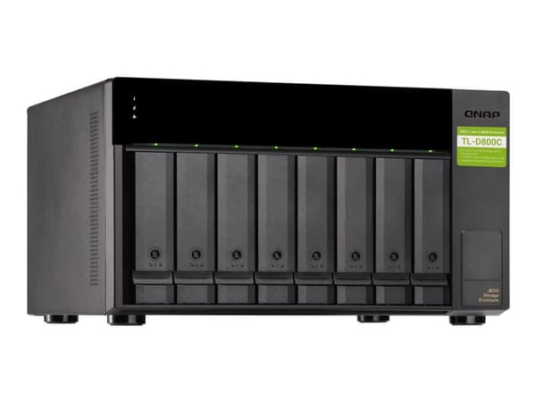 QNAP TL-D800C - Harddiskarray - 8 brønner (SATA-600) - USB 3.2 Gen 2 (ekstern)
