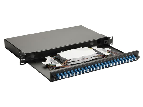 Equip 337210, LC (UPC), OS2, rackmontering, 1U, svart, stål
