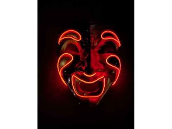 Harlekin nar LED maske