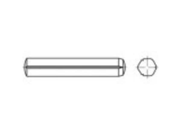 TOOLCRAFT sylinderstift 4 mm rustfritt stål A1, 100 stk