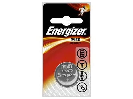 Batteri Energizer Lithium CR2450, 3V, 2 st.