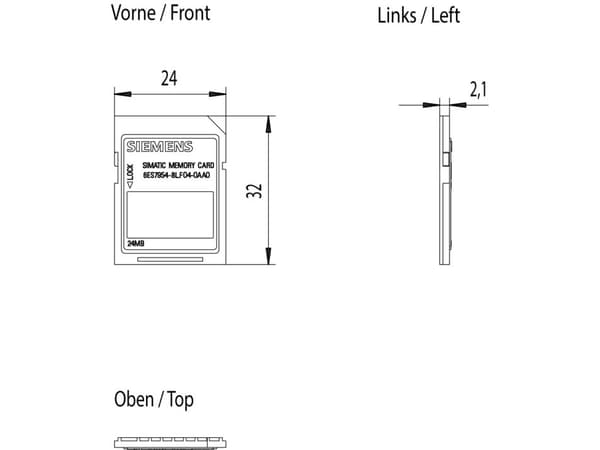 Siemens Simatic S7 - Flash-minneskort - 24 MB - SD