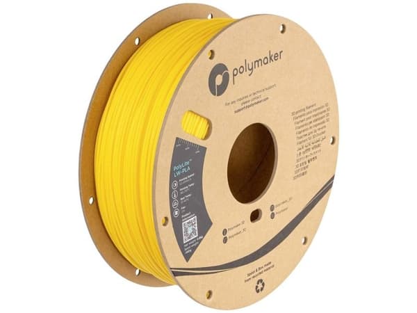 Polymaker PolyLite LW-PLA 0,8 kg 1,75 mm Bright Geltona
