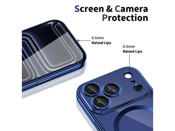 Tech-Protect MagFlex MagSafe-fodral för iPhone 17 Pro Max - Clear Navy Blue