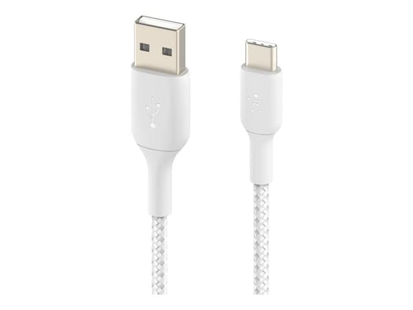 Belkin BoostCharge - USB-kabel - USB-C (hann) til USB (hann) - 2 m - hvit