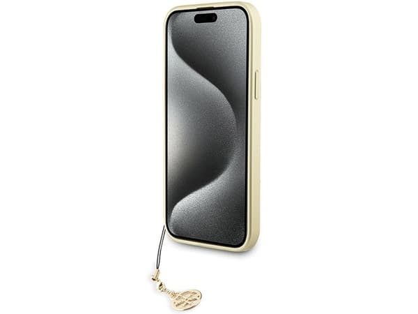 Guess 4G Charms Collection-deksel til iPhone 15 Pro Max - grå