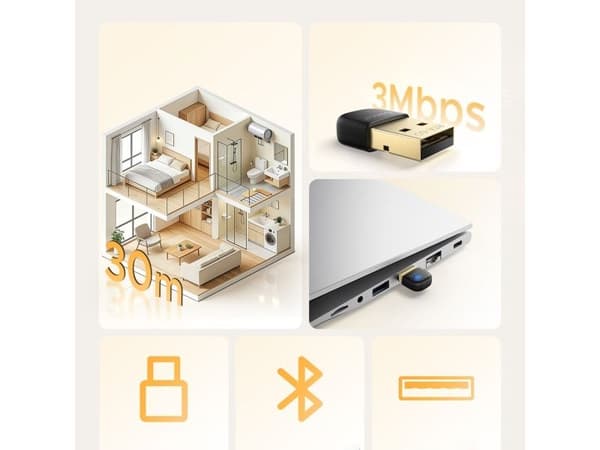 Orico BTA-60 Bluetooth 6.0-adapter - svart