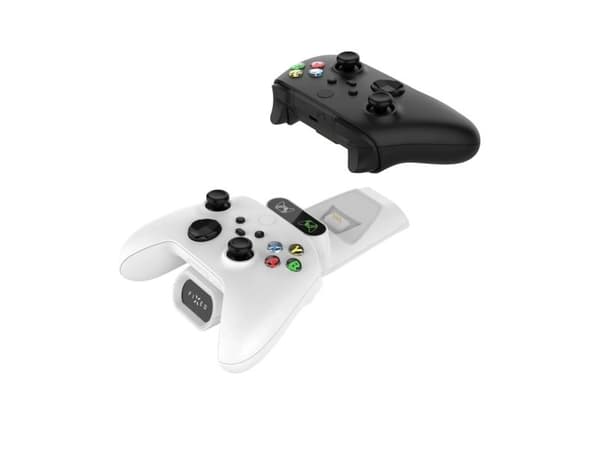 FIXED - Laddningsställ - 2 utdatakontakter (styrenhet för Xbox) - vit