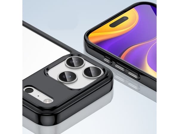 Outer Space-skal till iPhone 17 Pro - svart transparent
