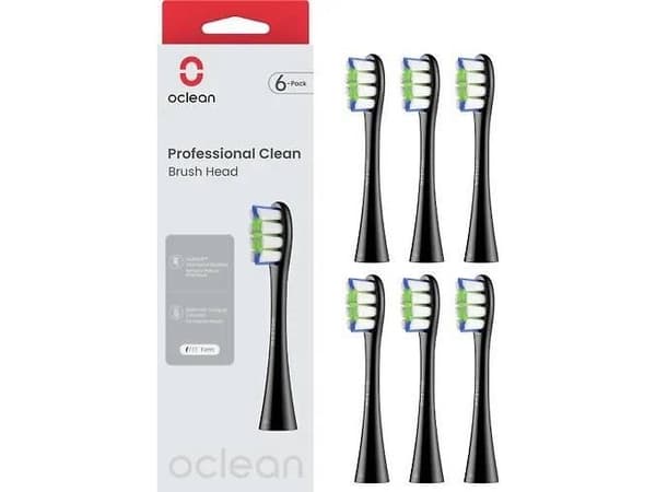 Oclean Professional Clean -kärki: 6 mustaa kärkeä äänihammasharjaan