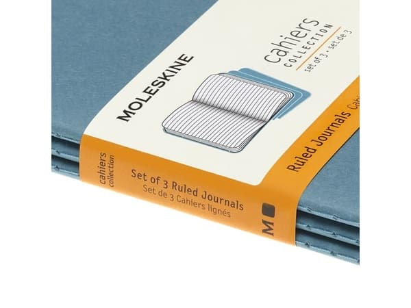 Cahier Journal linjerat pocket Brisk Blue 3-pack