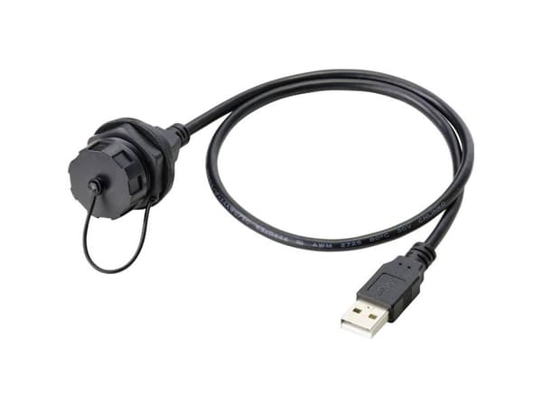Conrad TC-9554652, 0,5 m, 2 x USB A, 2 x USB A, USB 2.0, Sort