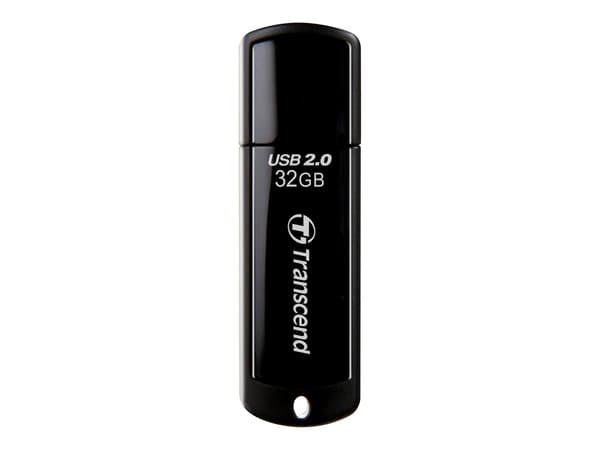 Transcend JetFlash 350 - USB flash-enhet - 32 GB - USB 2.0 - svart