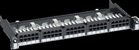 LexCom VDIG141501 - Patch-panel - mörkgrå, RAL 7016 - 1U - 19" - 50 portar