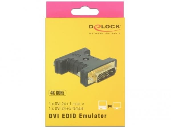 Delock - Videoadapter - enkeltlink - DVI-D (han) til DVI-I (hun) - tommelskruer - sort