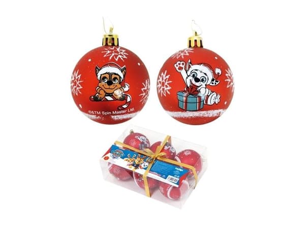 Røde julekugler Paw Patrol