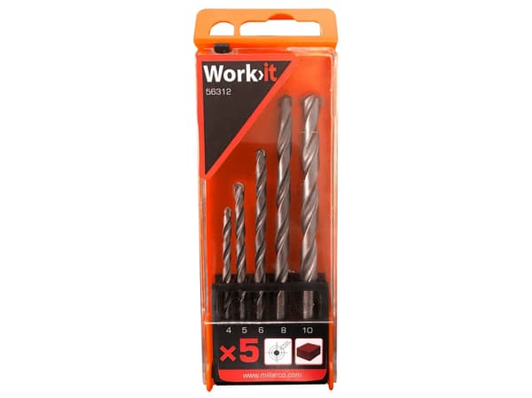 Bore Work>it bor-sett – 5 deler (betong)