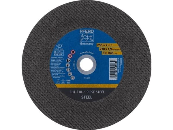 Kappeskive for metall PFERD EHT 230×1,9 mm A46 P PSF
