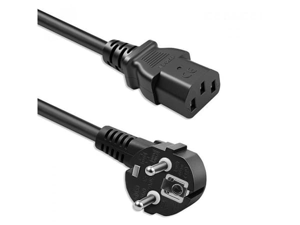 Qoltec power cable SCHUKO angle plug CEE 7/7 (E/F) | IEC C13 | 3x1.0mm2 | 5m