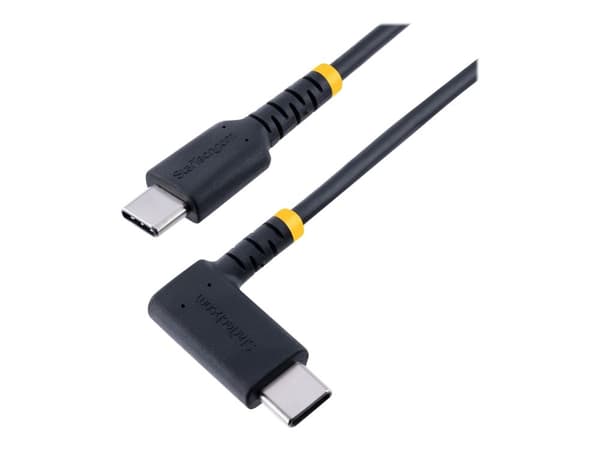 StarTech.com 6ft (2m) USB C Charging Cable Right Angle, 60W PD 3A, Heavy Duty Fast Charge USB-C Cable, USB 2.0 Type-C, Durable and Rugged Aramid Fi...