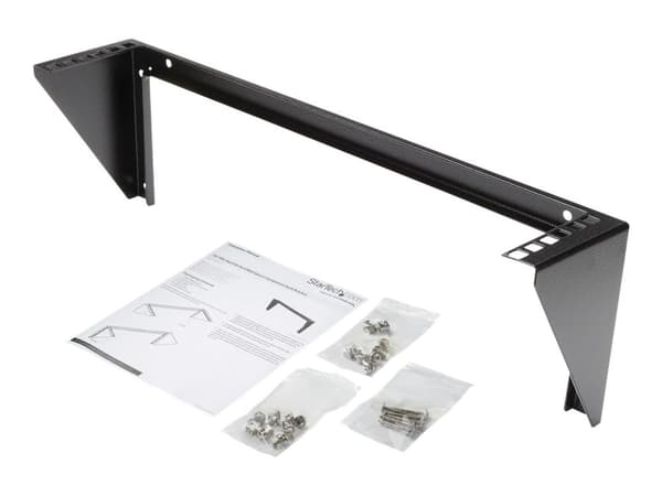 StarTech.com 2U Vertical Wall Mount Patch Panel Bracket - Steel Rack Mount Bracket w/Hardware for 19" Network, Server and Data Equipment (RK219WALL...